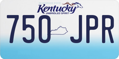 KY license plate 750JPR
