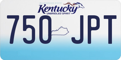 KY license plate 750JPT