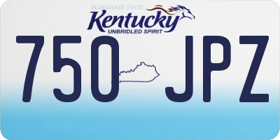 KY license plate 750JPZ