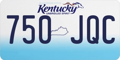 KY license plate 750JQC