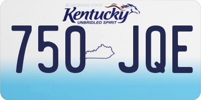 KY license plate 750JQE