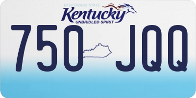 KY license plate 750JQQ