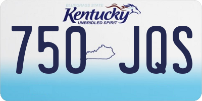 KY license plate 750JQS
