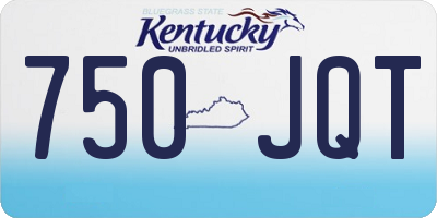 KY license plate 750JQT