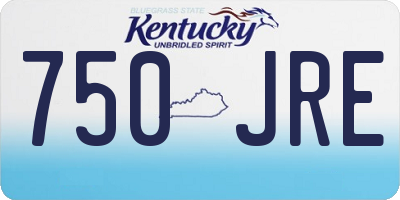 KY license plate 750JRE
