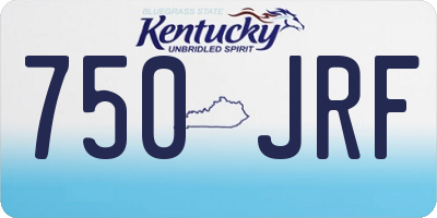 KY license plate 750JRF
