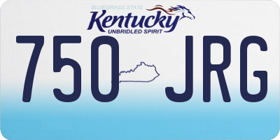 KY license plate 750JRG