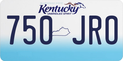 KY license plate 750JRO