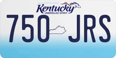KY license plate 750JRS