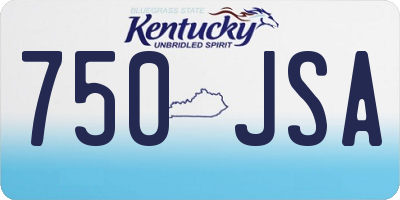 KY license plate 750JSA