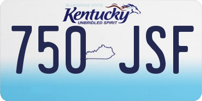 KY license plate 750JSF