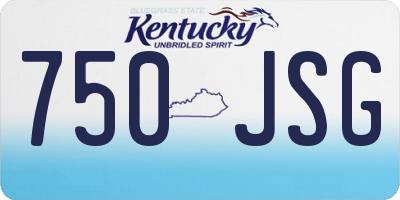 KY license plate 750JSG