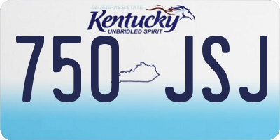 KY license plate 750JSJ