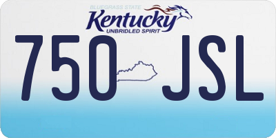 KY license plate 750JSL