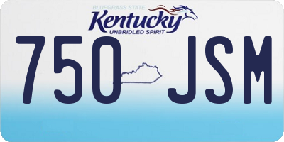 KY license plate 750JSM