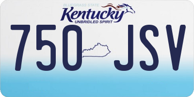KY license plate 750JSV