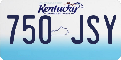 KY license plate 750JSY