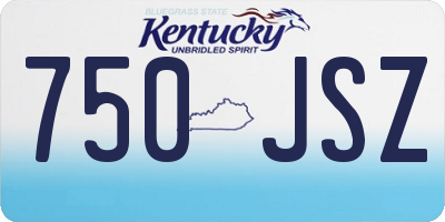 KY license plate 750JSZ