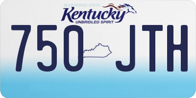 KY license plate 750JTH