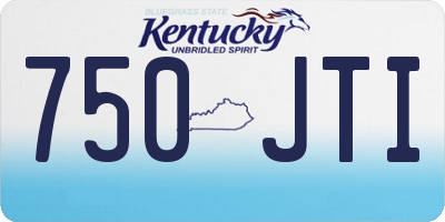 KY license plate 750JTI