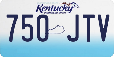 KY license plate 750JTV
