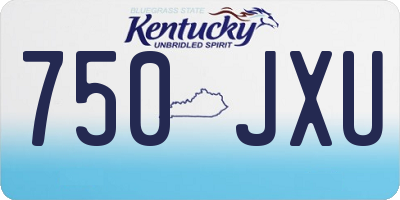 KY license plate 750JXU