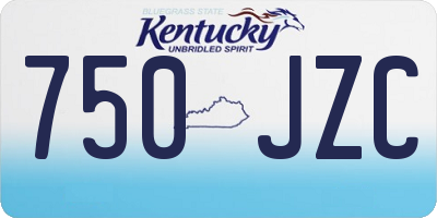KY license plate 750JZC