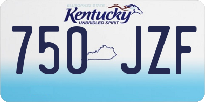 KY license plate 750JZF