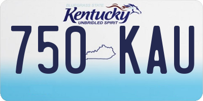 KY license plate 750KAU