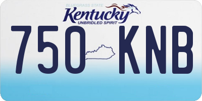 KY license plate 750KNB