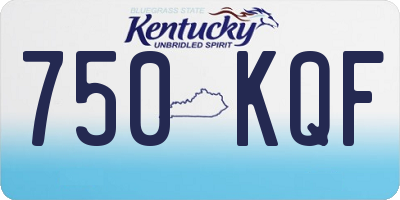 KY license plate 750KQF