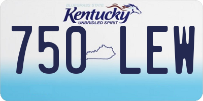 KY license plate 750LEW