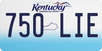 KY license plate 750LIE