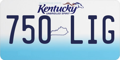 KY license plate 750LIG
