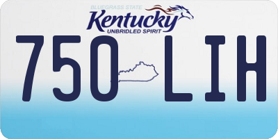 KY license plate 750LIH