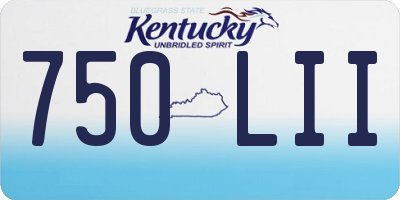 KY license plate 750LII