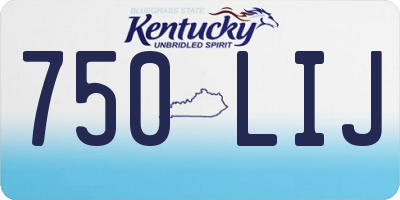 KY license plate 750LIJ