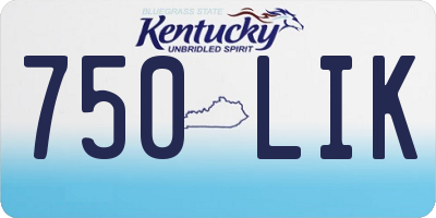 KY license plate 750LIK
