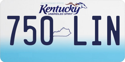 KY license plate 750LIN