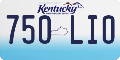 KY license plate 750LIO