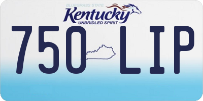 KY license plate 750LIP
