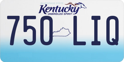 KY license plate 750LIQ