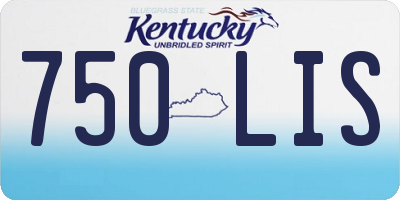 KY license plate 750LIS