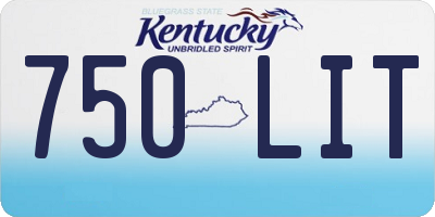 KY license plate 750LIT