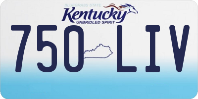 KY license plate 750LIV