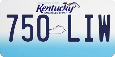 KY license plate 750LIW