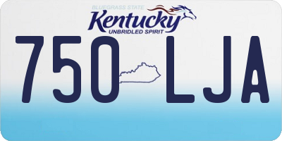 KY license plate 750LJA