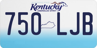 KY license plate 750LJB