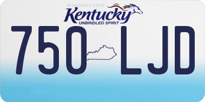 KY license plate 750LJD