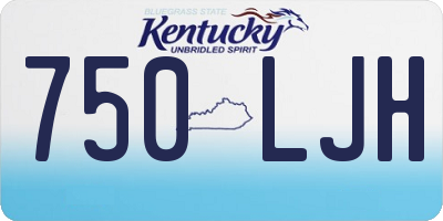 KY license plate 750LJH